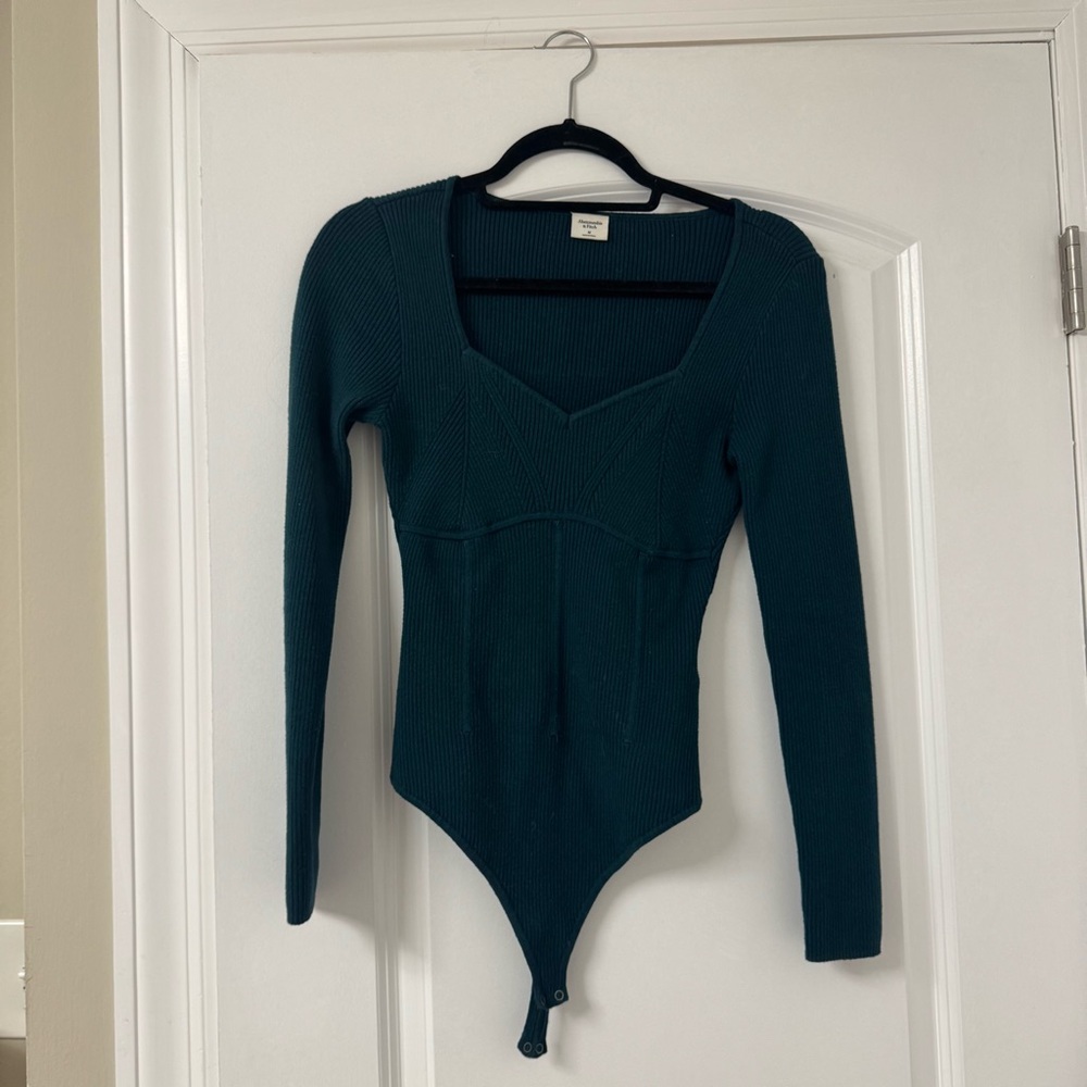 Teal Long Sleeve Abercrombie Bodysuit
